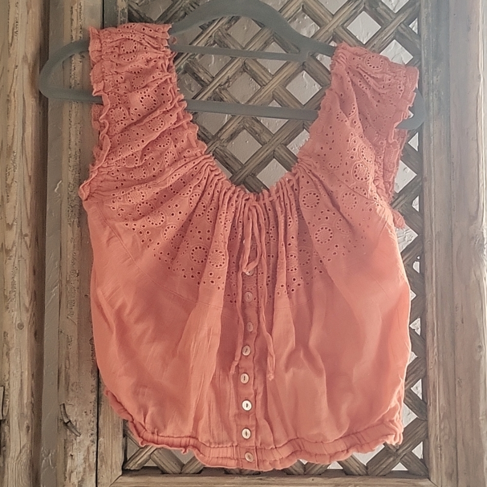 Free people guaze top